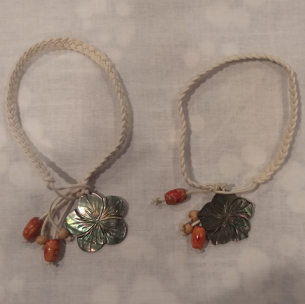 Hemp hibiscus bracelets